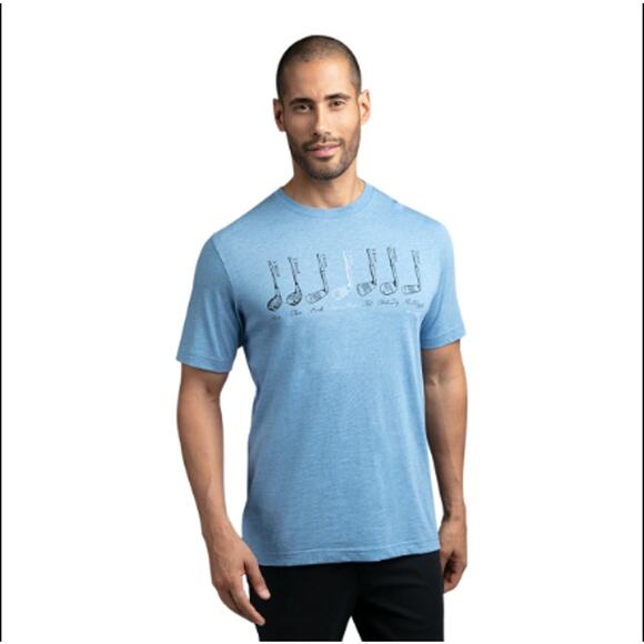 TRAVIS MATHEW Golf Club Blue Tee Shirt Small Putter Wood Iron - Picture 4 of 4